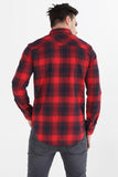 Long Sleeved Flannel Shirt With Pocket Detail