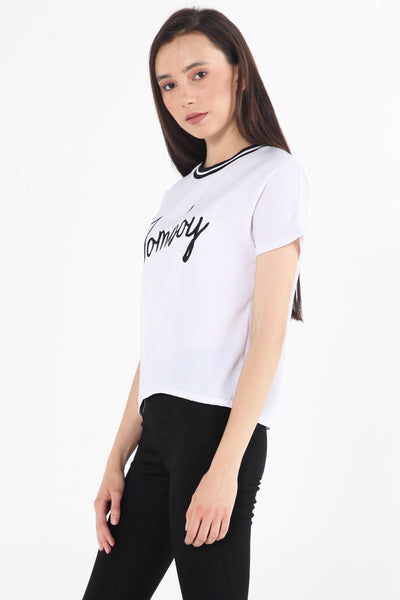 Crepe Shirt With Embroidery
