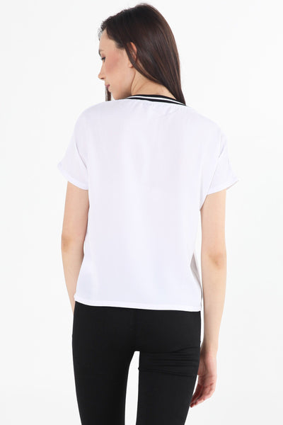 Crepe Shirt With Embroidery