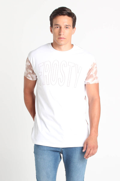 Relaxed Fit Tee With Color Blocking