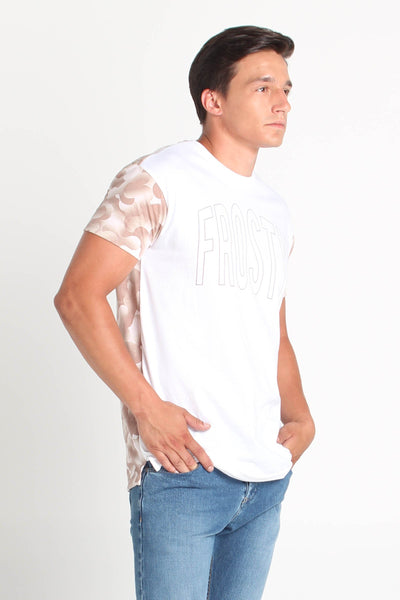 Relaxed Fit Tee With Color Blocking