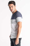 Semi Fit Tee With Color Blocking