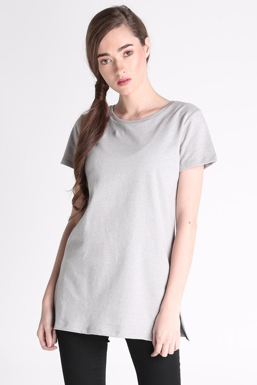 Semi Fit Tee With Zipper Detail