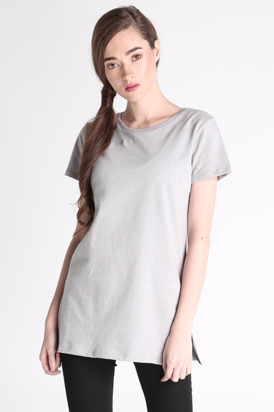 Semi Fit Tee With Zipper Detail