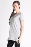Semi Fit Tee With Zipper Detail