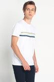 Semi Fit Tee With Printed Stripe Detail