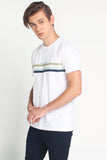 Semi Fit Tee With Printed Stripe Detail