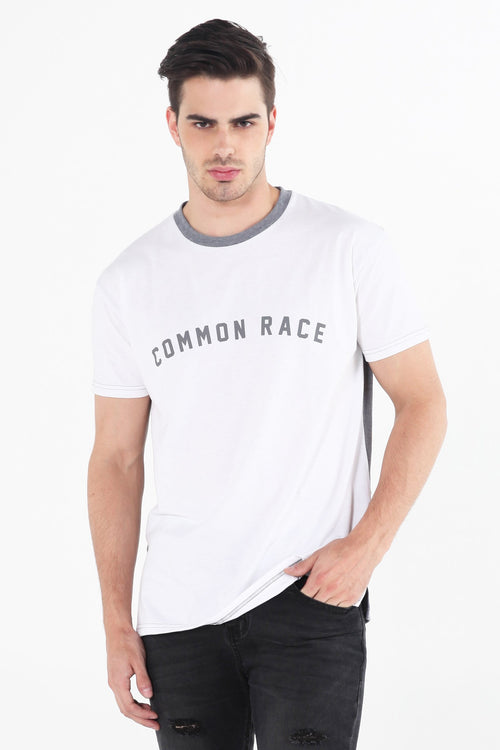 Relaxed Fit Tee With Color Blocking