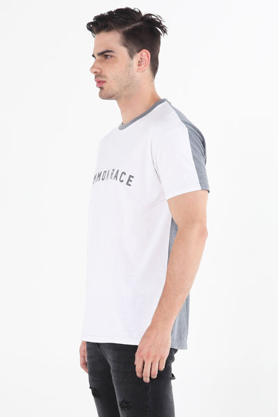 Relaxed Fit Tee With Color Blocking
