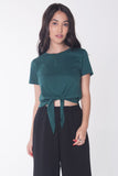 Semi Fit Tee With Knot Detail