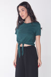 Semi Fit Tee With Knot Detail