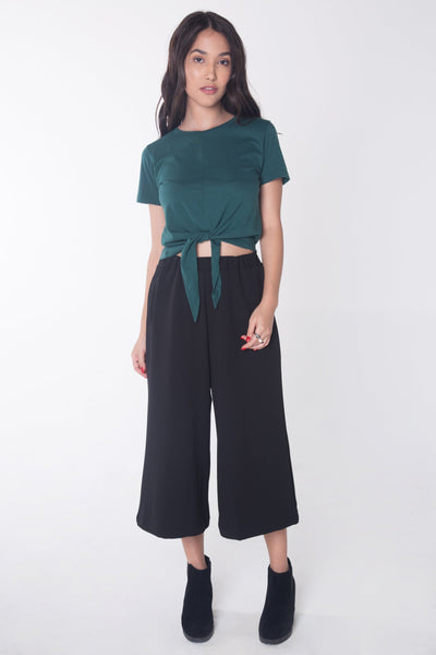 Semi Fit Tee With Knot Detail