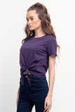 Mid Length Top With Tie Front Detail