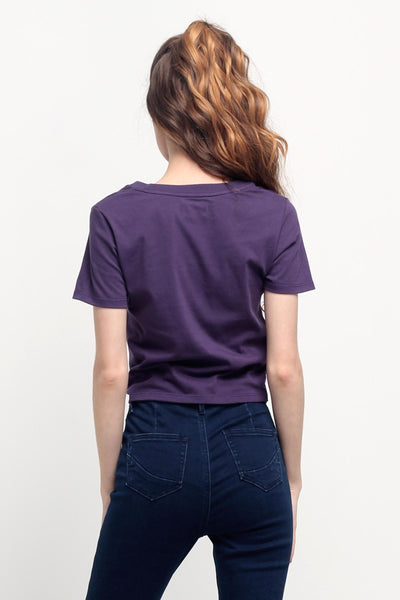 Mid Length Top With Tie Front Detail