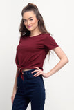 Mid Length Top With Tie Front Detail