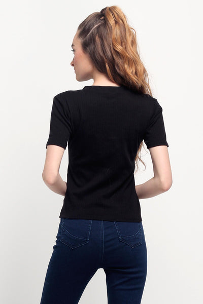 Ribbed Semi Fit Tee