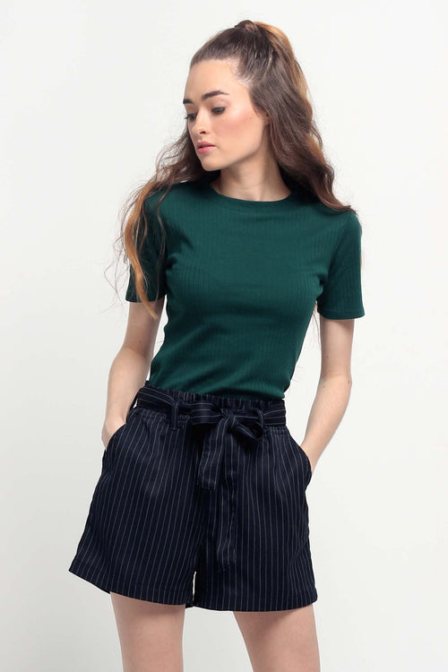 Ribbed Semi Fit Tee