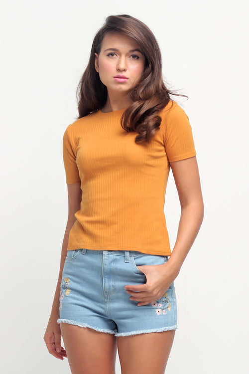 Ribbed Semi Fit Tee