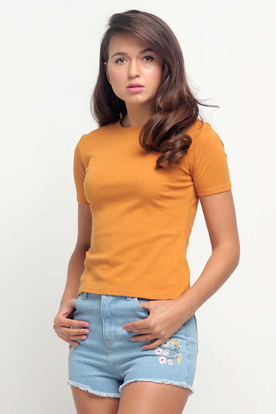 Ribbed Semi Fit Tee
