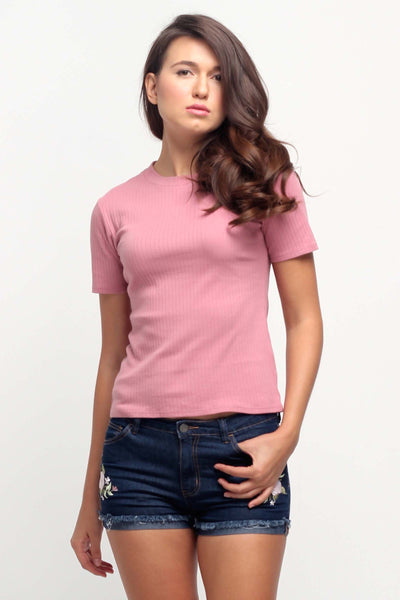 Ribbed Semi Fit Tee