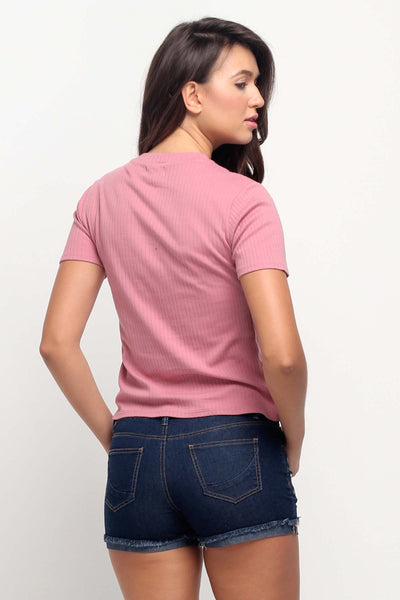 Ribbed Semi Fit Tee