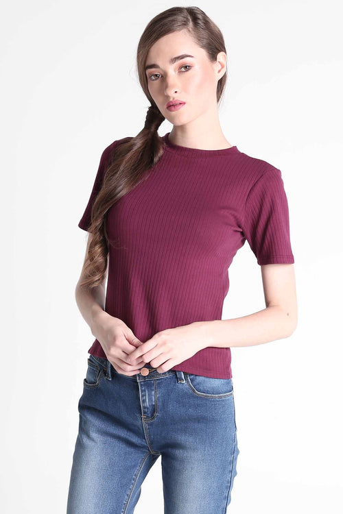 Ribbed Semi Fit Tee