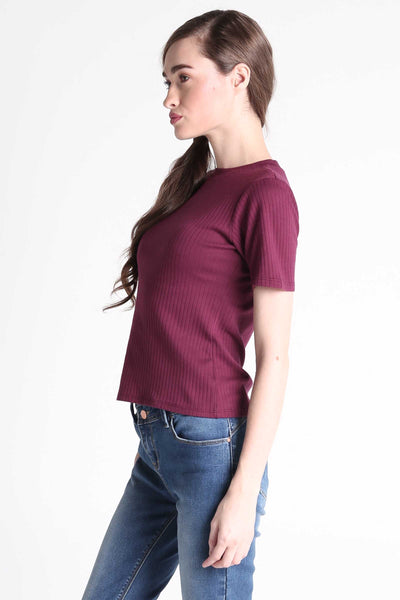 Ribbed Semi Fit Tee