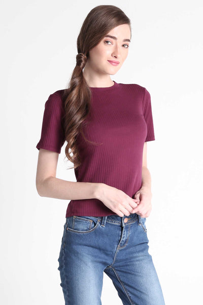 Ribbed Semi Fit Tee