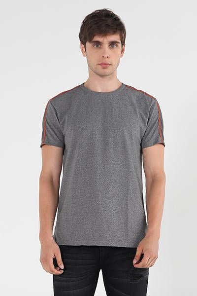 Semi Fit Tee With Color Blocking