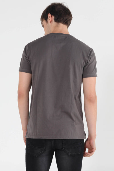 Semi Fit Tee With Color Blocking