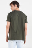 Semi Fit Tee With Print & Embroidery