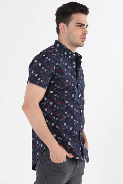 Poplin Shirt With All-Over Print
