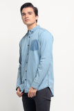 Chambray Shirt With Pocket Detail