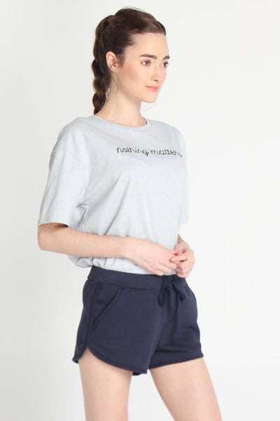 Boyfriend Fit Tee With Embroidery