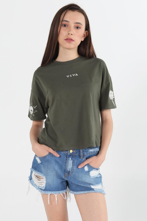 Relaxed Fit Tee With Graphic Print