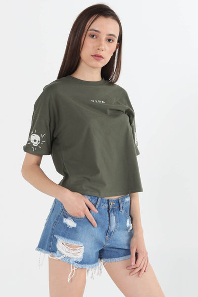Relaxed Fit Tee With Graphic Print