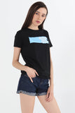 Regular Fit Tee With High Density Graphic Print