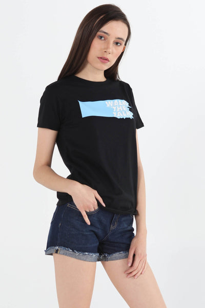 Regular Fit Tee With High Density Graphic Print