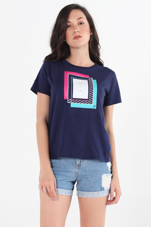 Regular Fit Tee With High Density Graphic Print