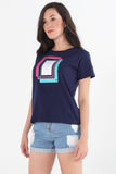 Regular Fit Tee With High Density Graphic Print