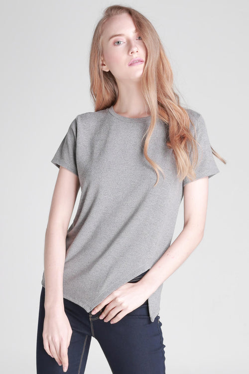 Semi Fit Tee With Side Slit