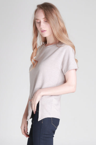 Semi Fit Tee With Side Slit