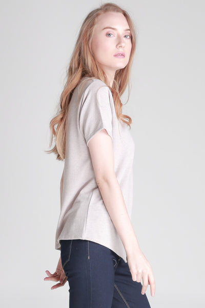 Semi Fit Tee With Side Slit