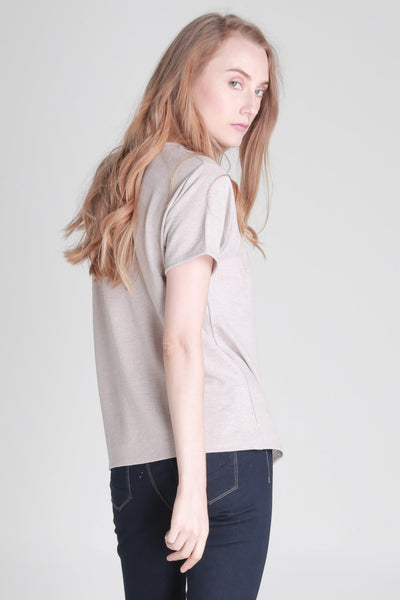 Semi Fit Tee With Side Slit