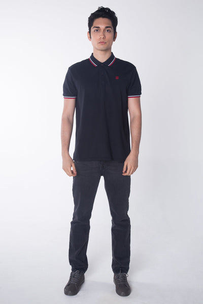 Relaxed Fit Polo Shirt With Tipping