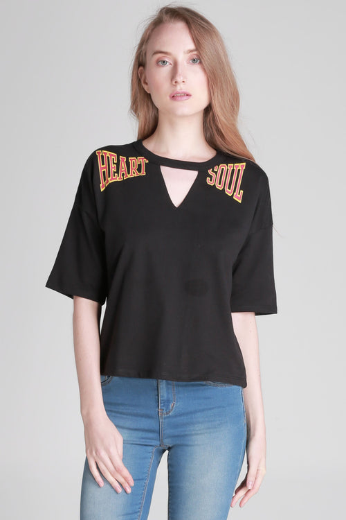 Boxy Tee With Graphic Print