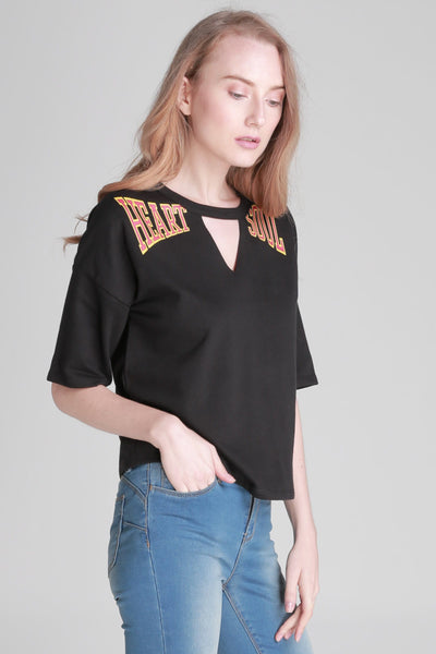 Boxy Tee With Graphic Print