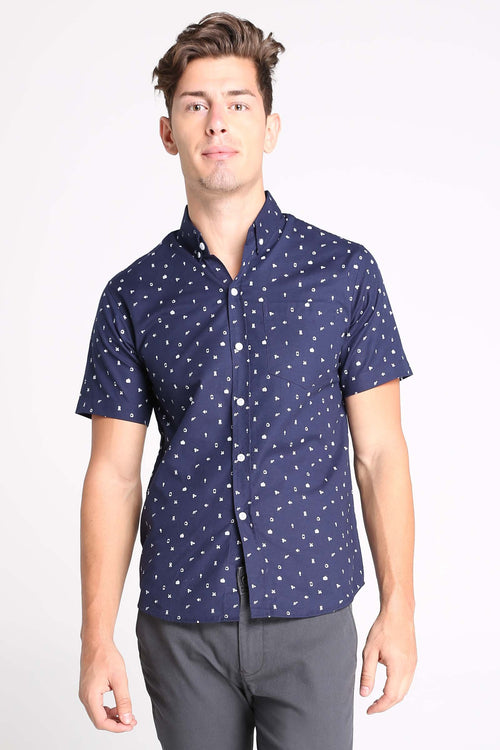 Oxford Shirt With All-Over Print