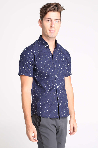 Oxford Shirt With All-Over Print