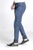 Carrot Fit Jeans With Raw Edge And Embroidery Detail